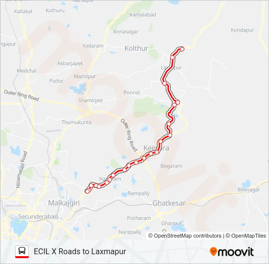 498 Bus Line Map