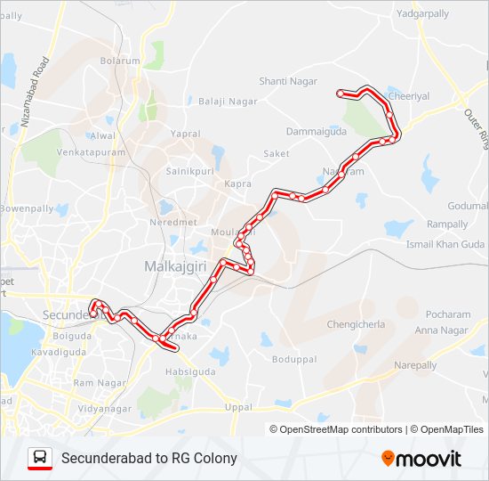 242RG bus Line Map