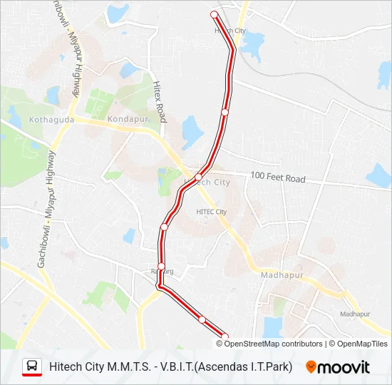 194H Bus Line Map