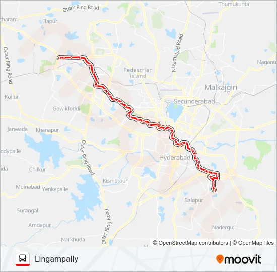 127K/104M Bus Line Map