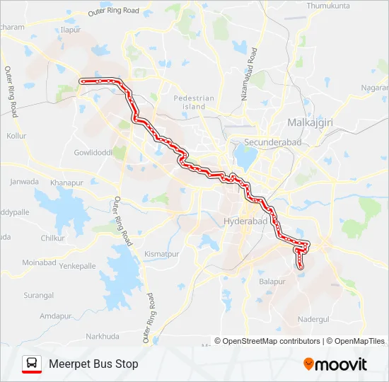 127K/104M Bus Line Map