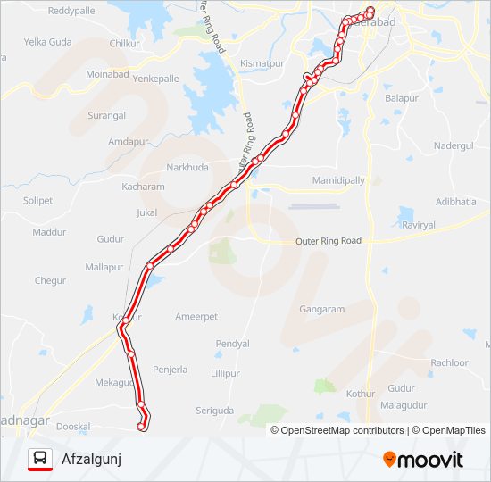 532 Bus Line Map