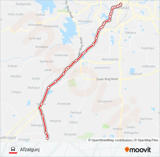 532 Bus Line Map