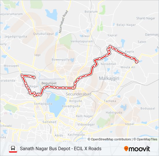 37SN bus Line Map