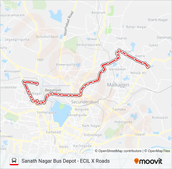 37SN Bus Line Map