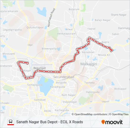 37SN Bus Line Map
