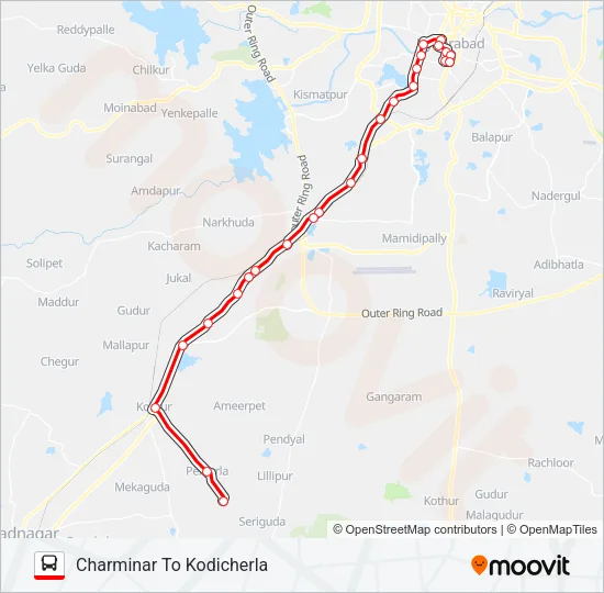 537 Bus Line Map