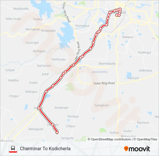 537 Bus Line Map