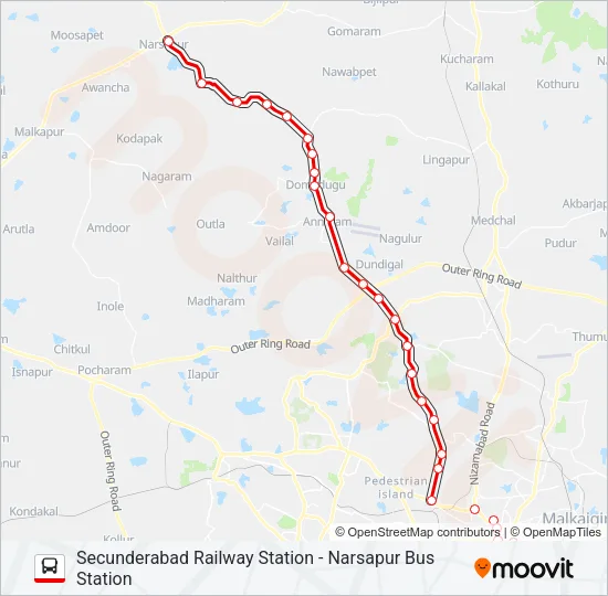 511 Bus Line Map