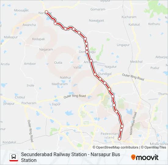 511 Bus Line Map