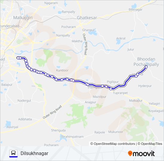 524 EXPRESS Bus Line Map