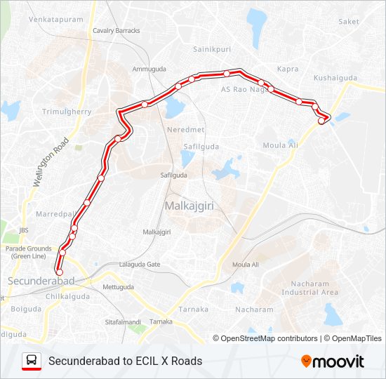 34 Bus Line Map