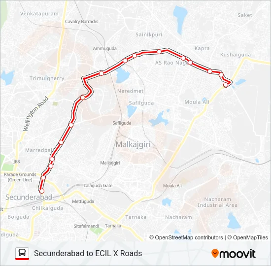 34 Bus Line Map