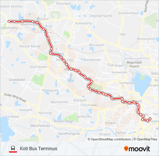 127KL bus Line Map