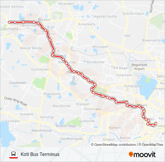 127KL Bus Line Map