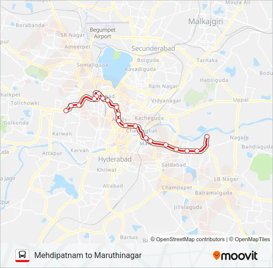156M Bus Line Map