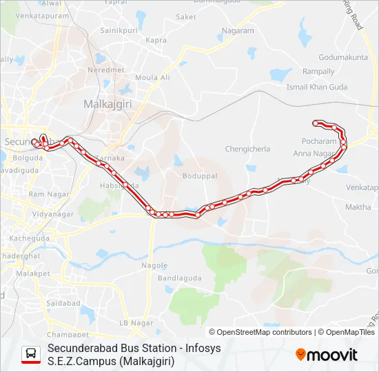 280ST Bus Line Map