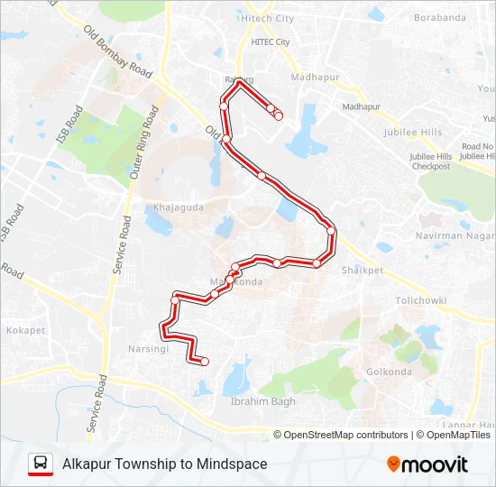 126A Bus Line Map
