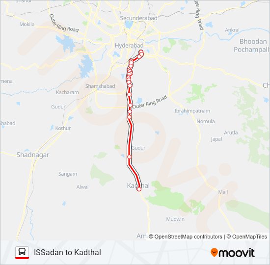 540 bus Line Map