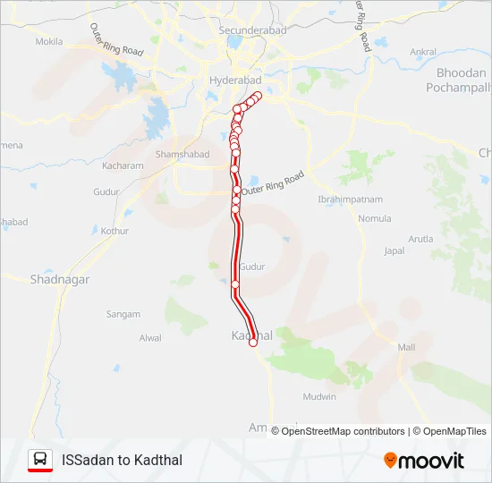 540 Bus Line Map