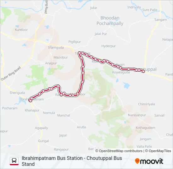 482 Bus Line Map