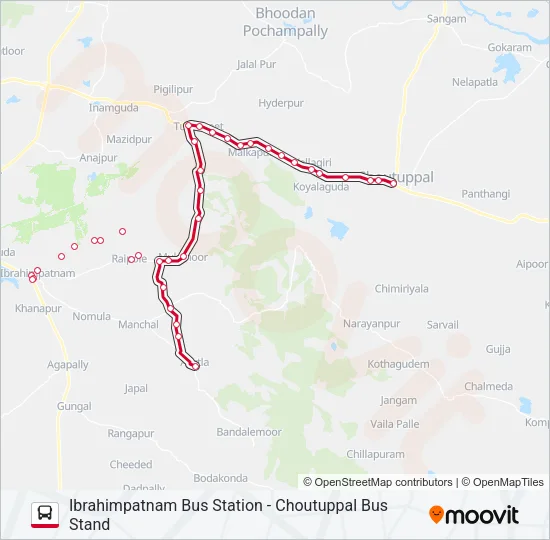 482 Bus Line Map