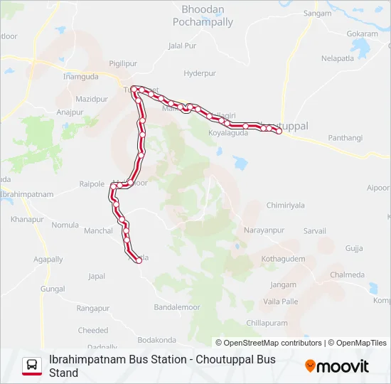 482 Bus Line Map