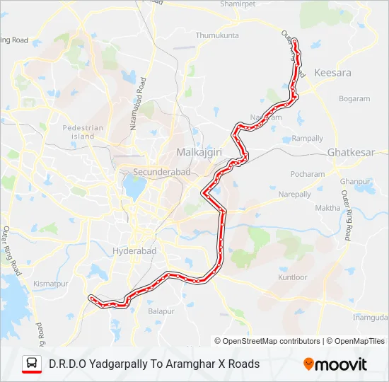 242YA Bus Line Map