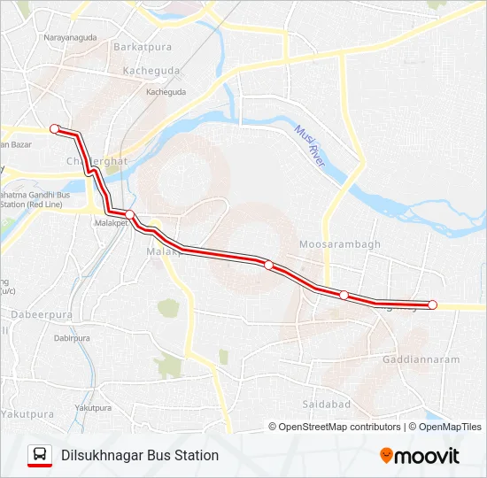1-D Bus Line Map