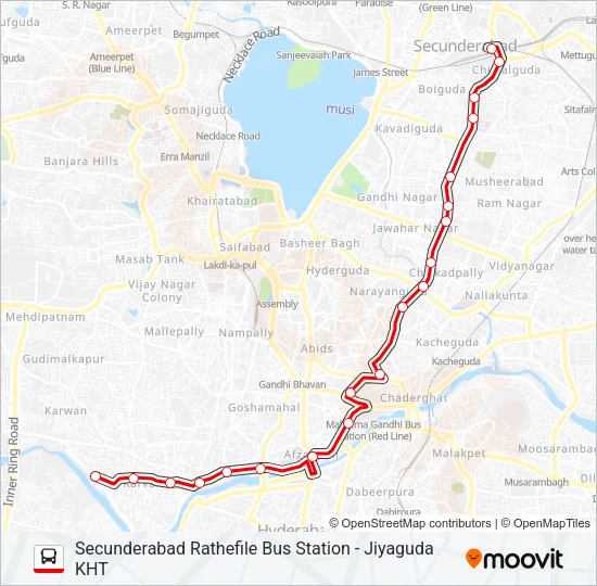 1-J Bus Line Map