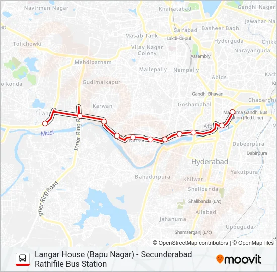 1-J/L Bus Line Map