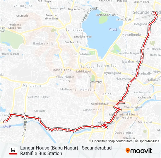 1-J/L Bus Line Map