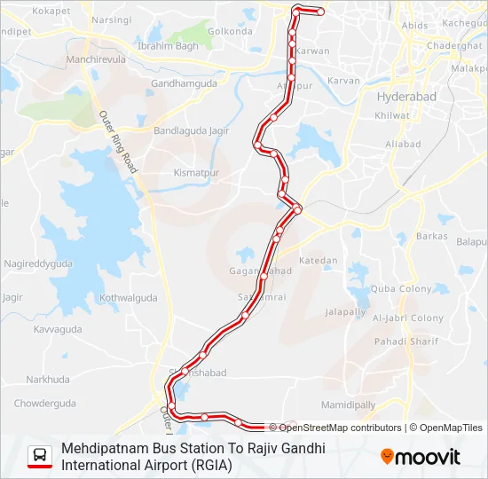 92/251A Bus Line Map