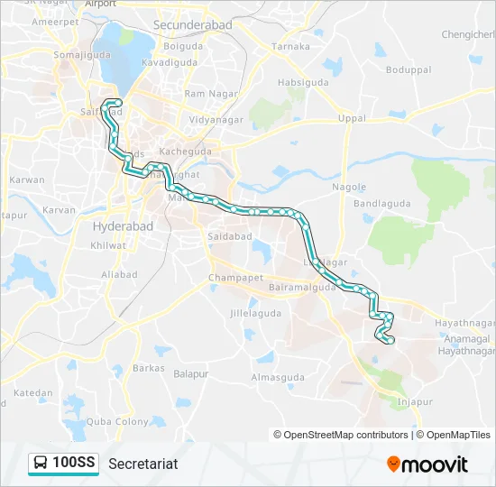 100SS Bus Line Map