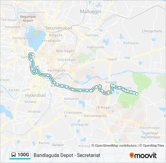 100G Bus Line Map
