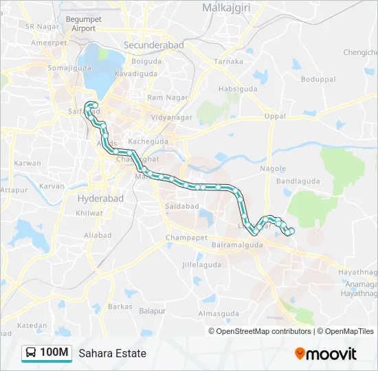100M Bus Line Map