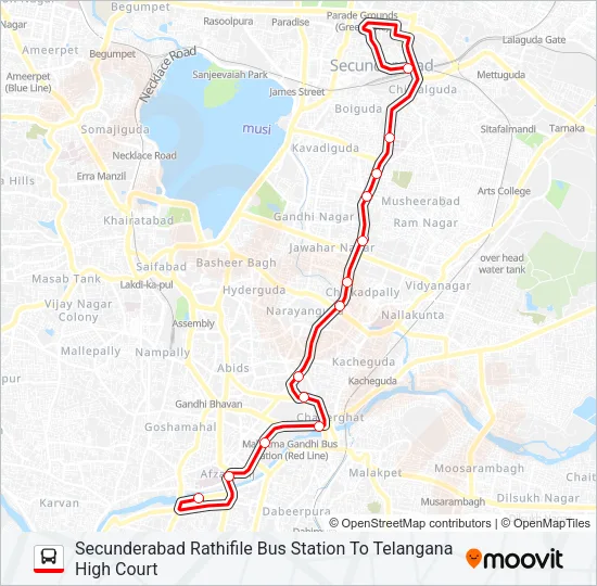 102/277 Bus Line Map