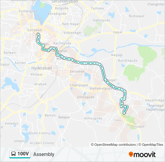 100V Bus Line Map