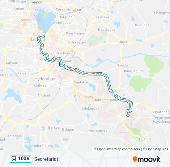 100V Bus Line Map