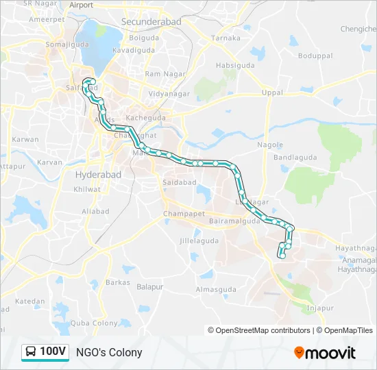 100V Bus Line Map
