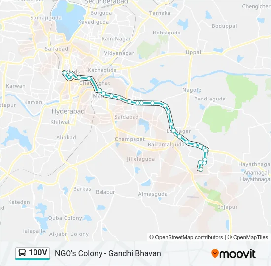 100V Bus Line Map