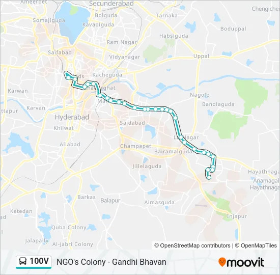 100V Bus Line Map