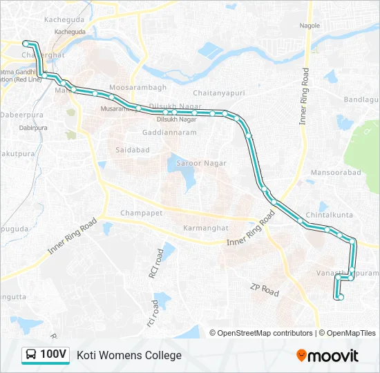 100V Bus Line Map
