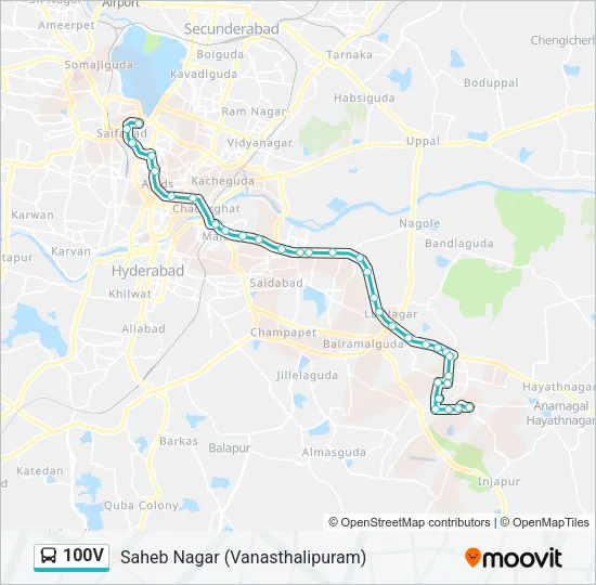 100V Bus Line Map