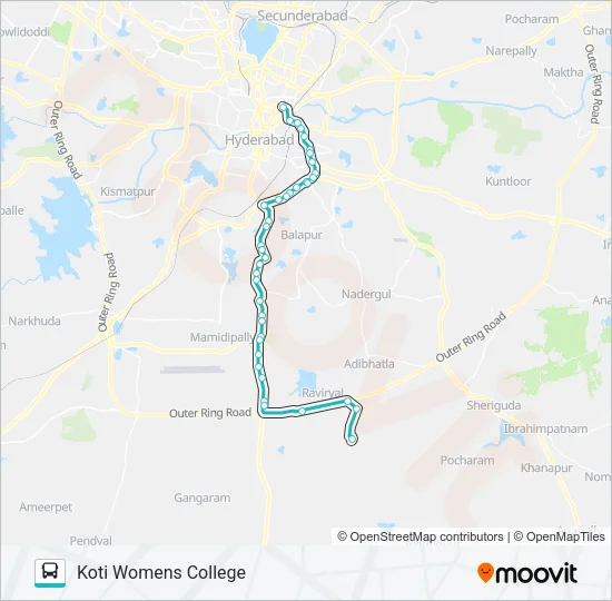 102/253C Bus Line Map