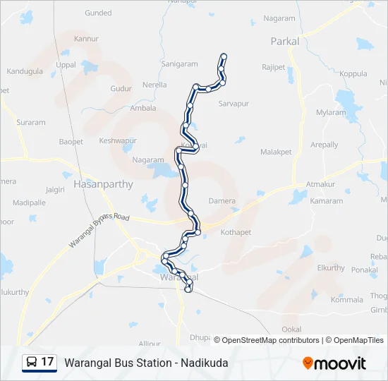 17 Bus Line Map