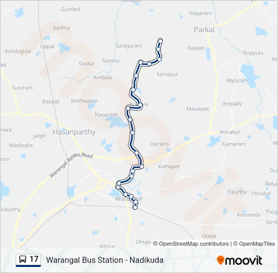 17 Bus Line Map
