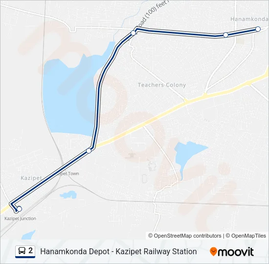 2 Bus Line Map