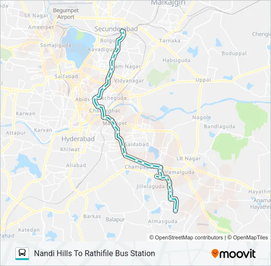 104R/102 Bus Line Map