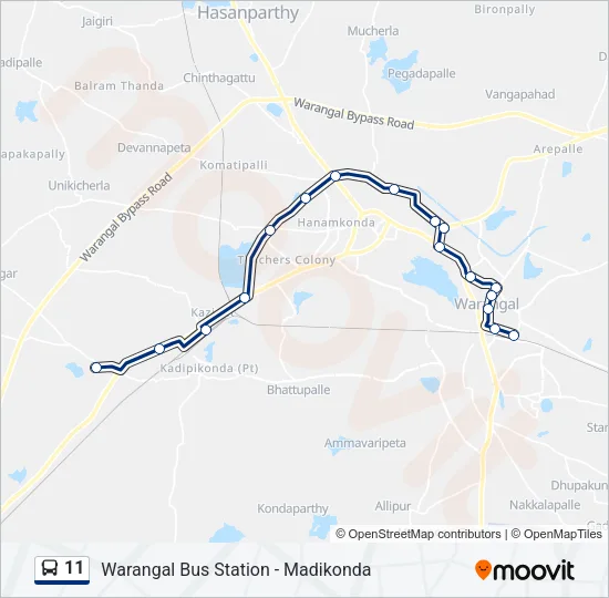 11 Bus Line Map